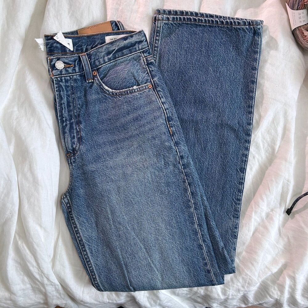 Aritzia Denim Forum 90s Iggy Low Rise Baggy Jeans Sz 26 Medium Indigo
